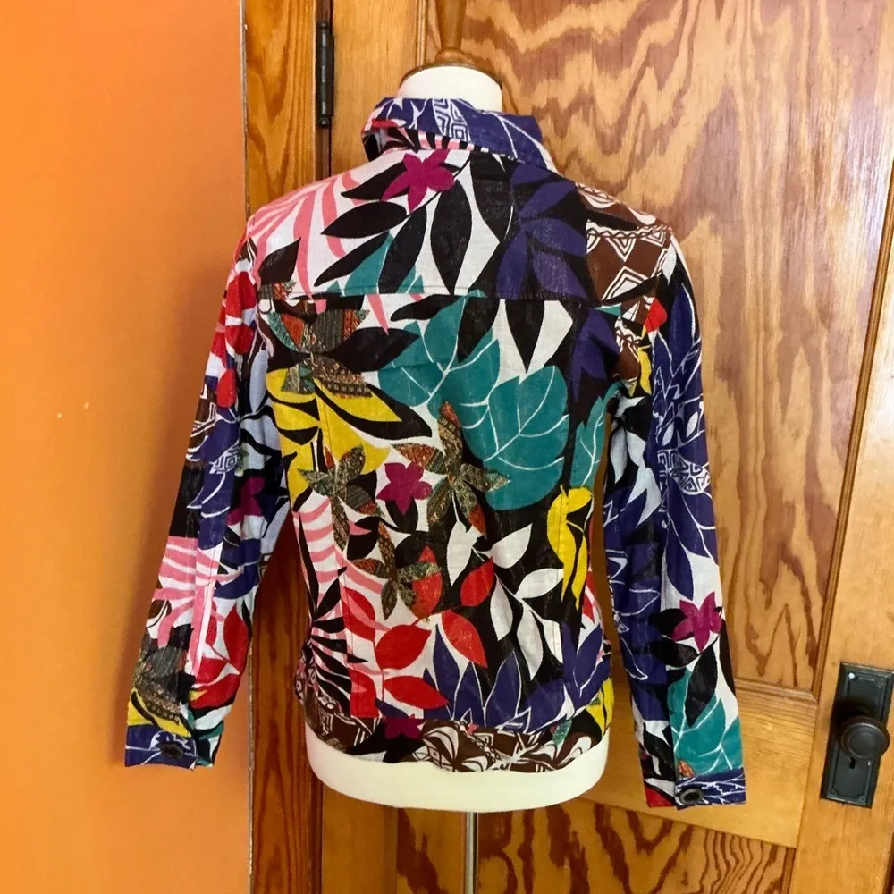 Vintage 90s colorful shimmery jacket - Image 11