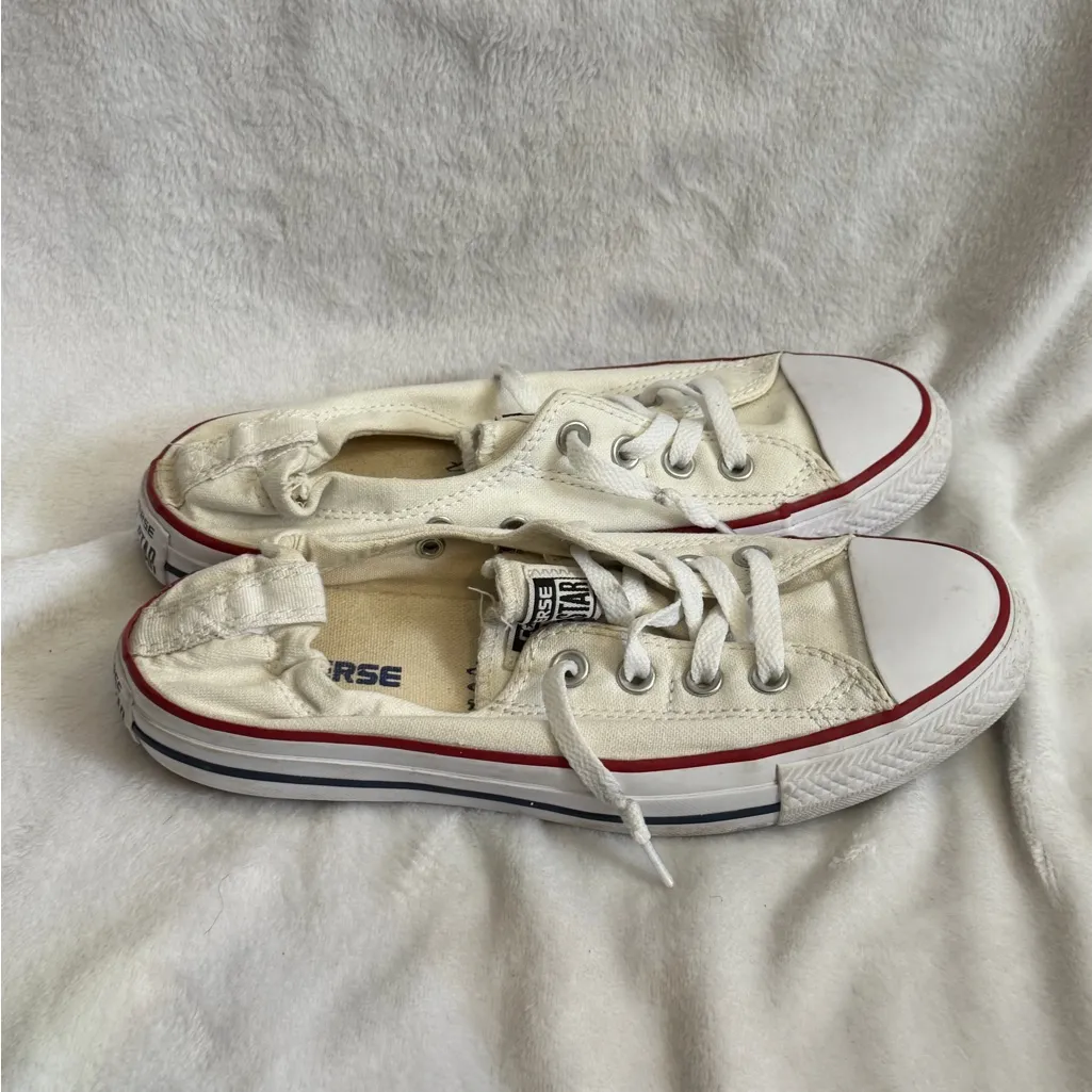 Converse Chuck Taylor All Star Low Shoes Women’s Sneakers White Canvas Size 8 - Image 2