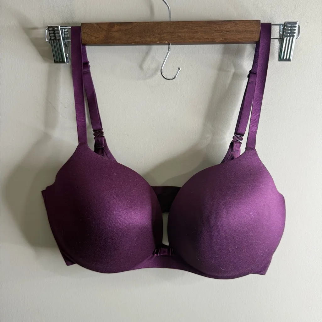 Victoria's Secret Rich Purple lined demi bra 34DD push up - Image 4