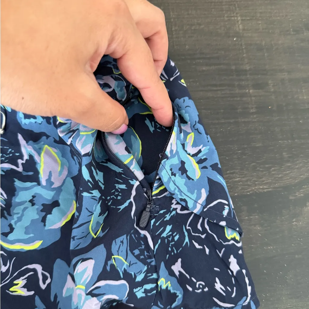 Layer 8 Floral Running Shorts Blue Multi Floral print – Size S - Image 7