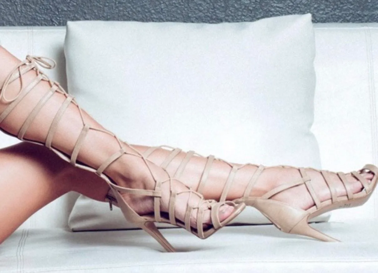 City Chic Caged Gladiator Heels - Image 2