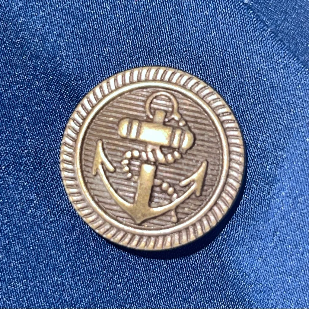 Torrid Studio Dark Blue Wide-Leg Sailor Pants w/Metallic Anchor Theme Buttons - Image 9