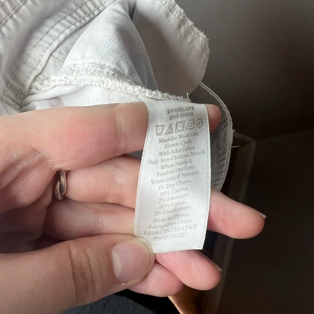 Everlane Wide Leg Crop Tan Chino High Rise Pants Quiet Luxury Capsule Size 0 - Image 8