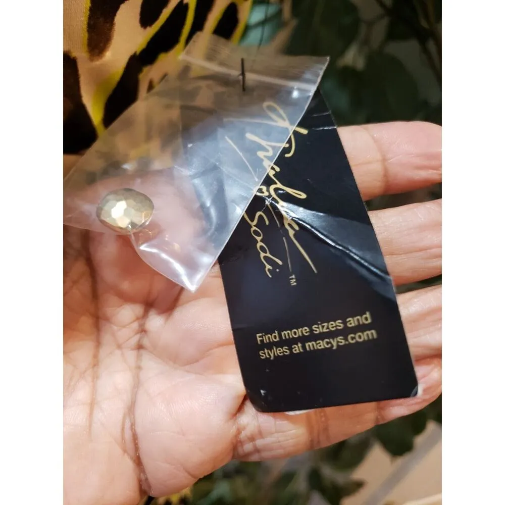 Thalia Sodi Womens Multi Stretch Leopard Print Keyhole Neck Knee Length Dress M - Image 6