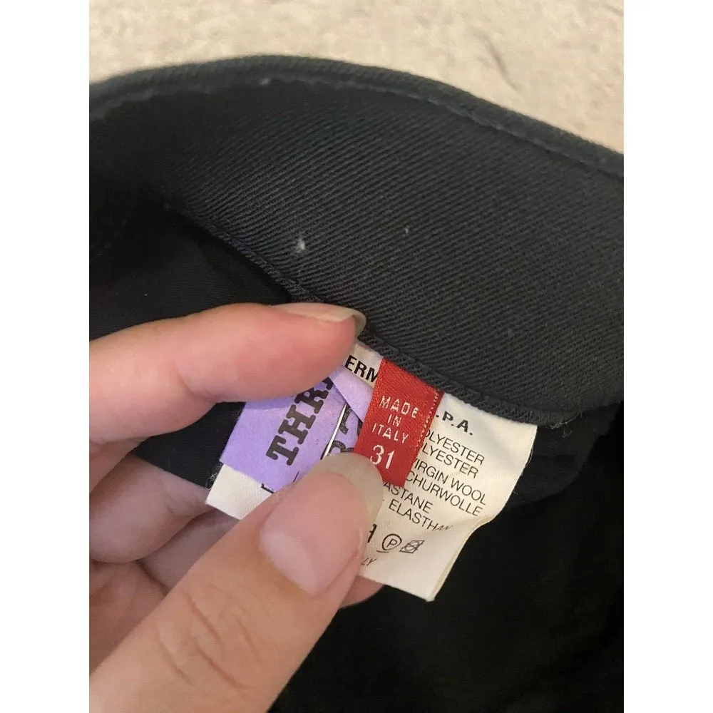 Andy D'Auria Dismero Black Career Causal Pants Size 31 Made In Italy - Image 6