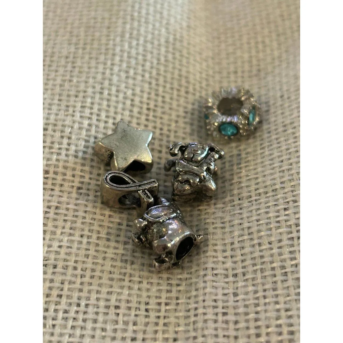 A491 charm bracket silver plated 5 pcs Gray - Image 2