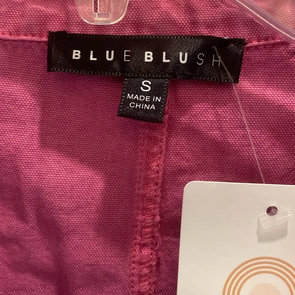 Blue Blush Berry Good Cotton S/L Romper Playsuit Shortalls Shorts Pink Size S - Image 2