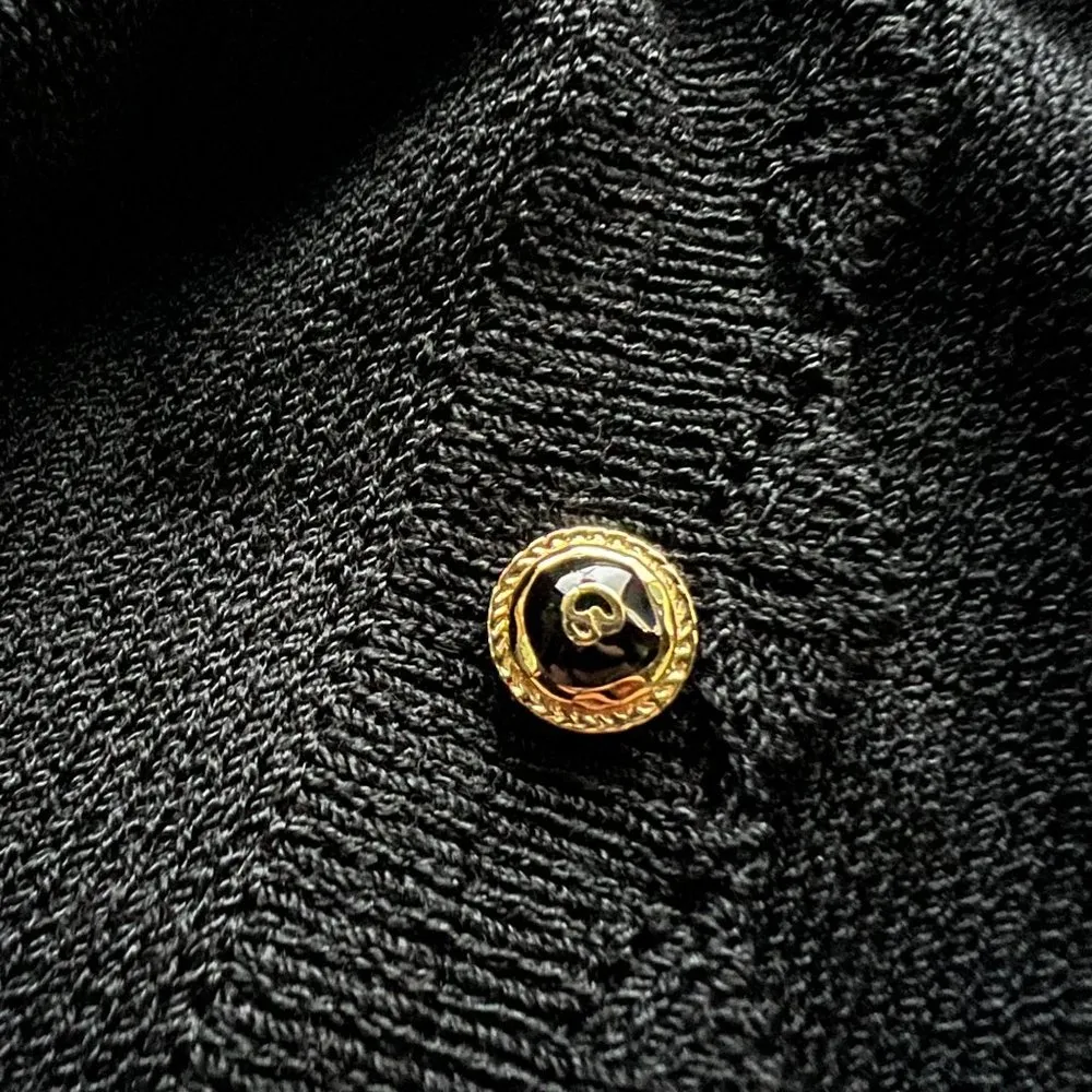 St. John Collection by Marie Gray Black Cardigan Sweater Womens 14 - Image 2