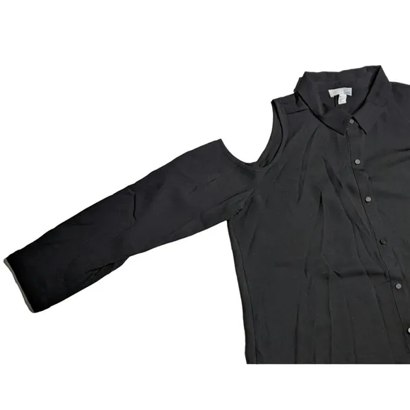 14th & Union L/S Cold Shoulder Shirt - Sz M - NWT - Image 2