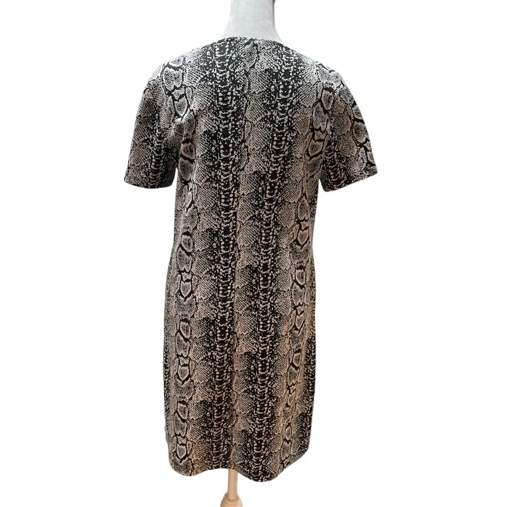 MNG Casual Brown & Off White Snakeskin Button Front V - Image 5