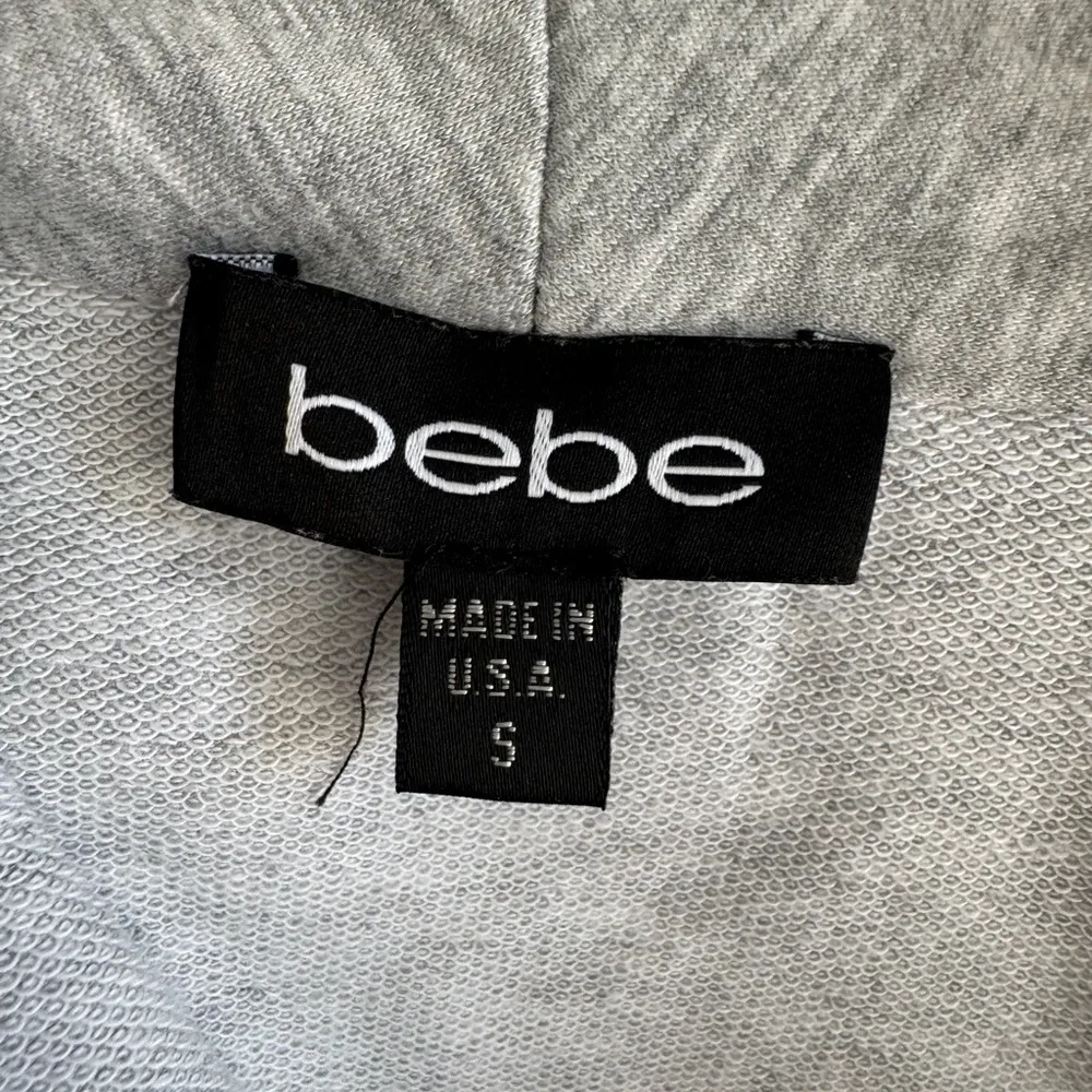 Bebe Heather Gray Sweatshirt Vest Women’s S 105UD102-H661 Casual Y2K Athleisure - Image 6