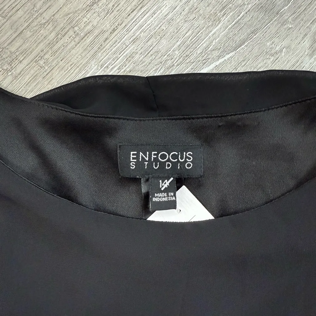 Enfocus Studio Black Mini Dress - Size 14 - Image 3