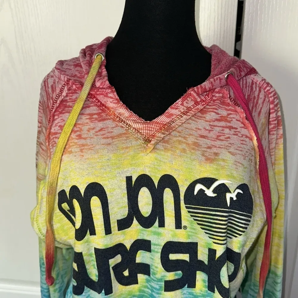 RON JON SURF SHOP RAINBOW MARLED BEACH HOODIE - Image 3