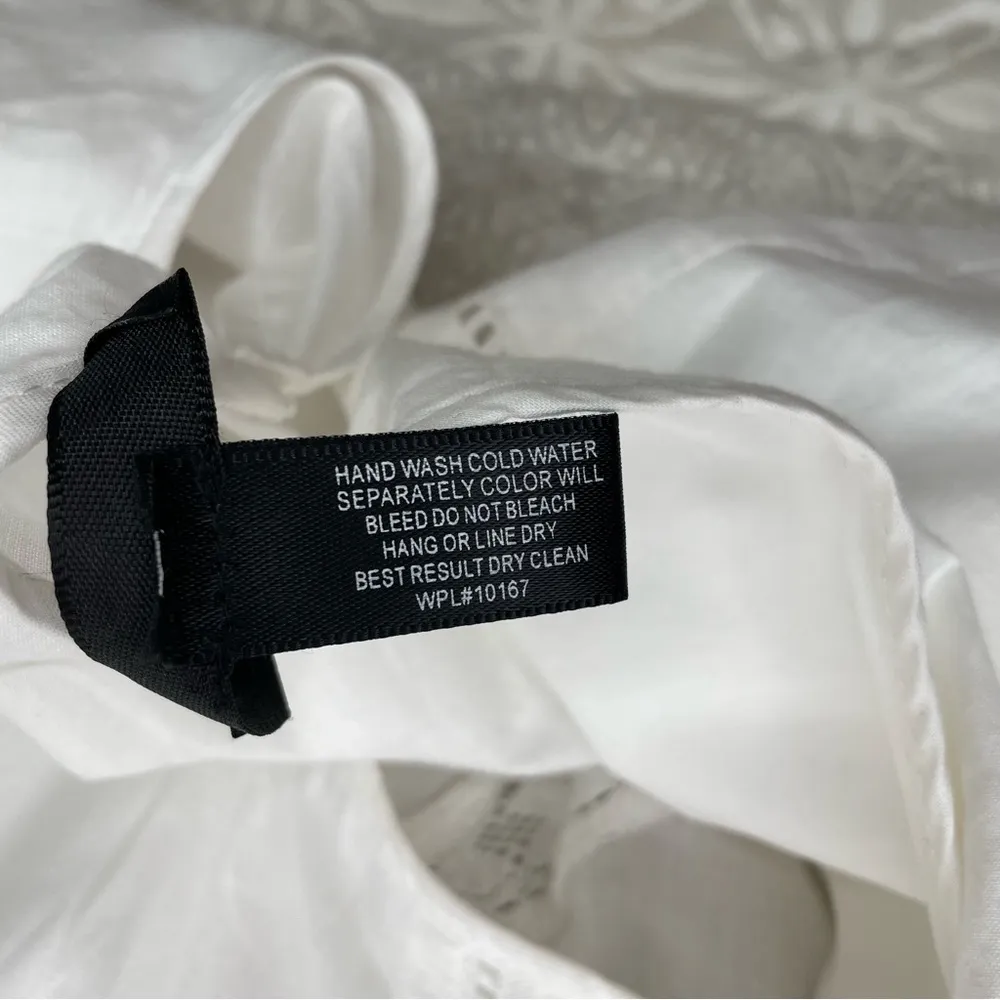 White Lace Inset Flounced Mini Dress Medium NWT - Image 8