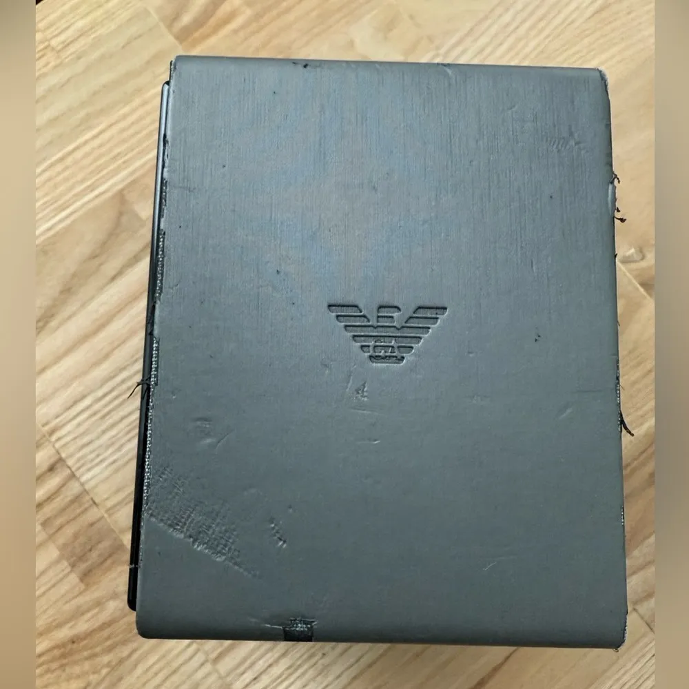 Emporio Armani Solid Stainless Curvex Watch Tinted Crystal New in Original Box - Image 14