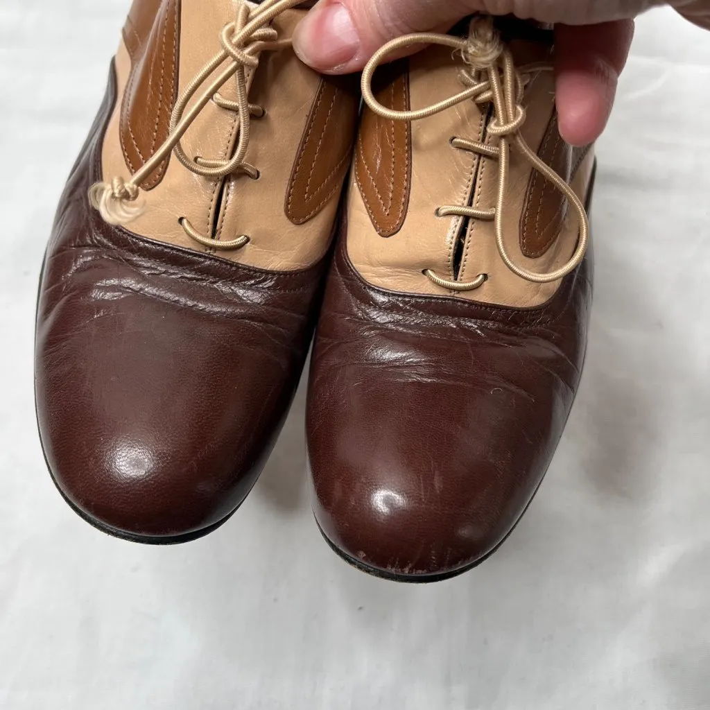 Vintage Stuart Weitzman Womens Leather Lace-Up Heeled Oxford Shoes 8.5 - Image 8