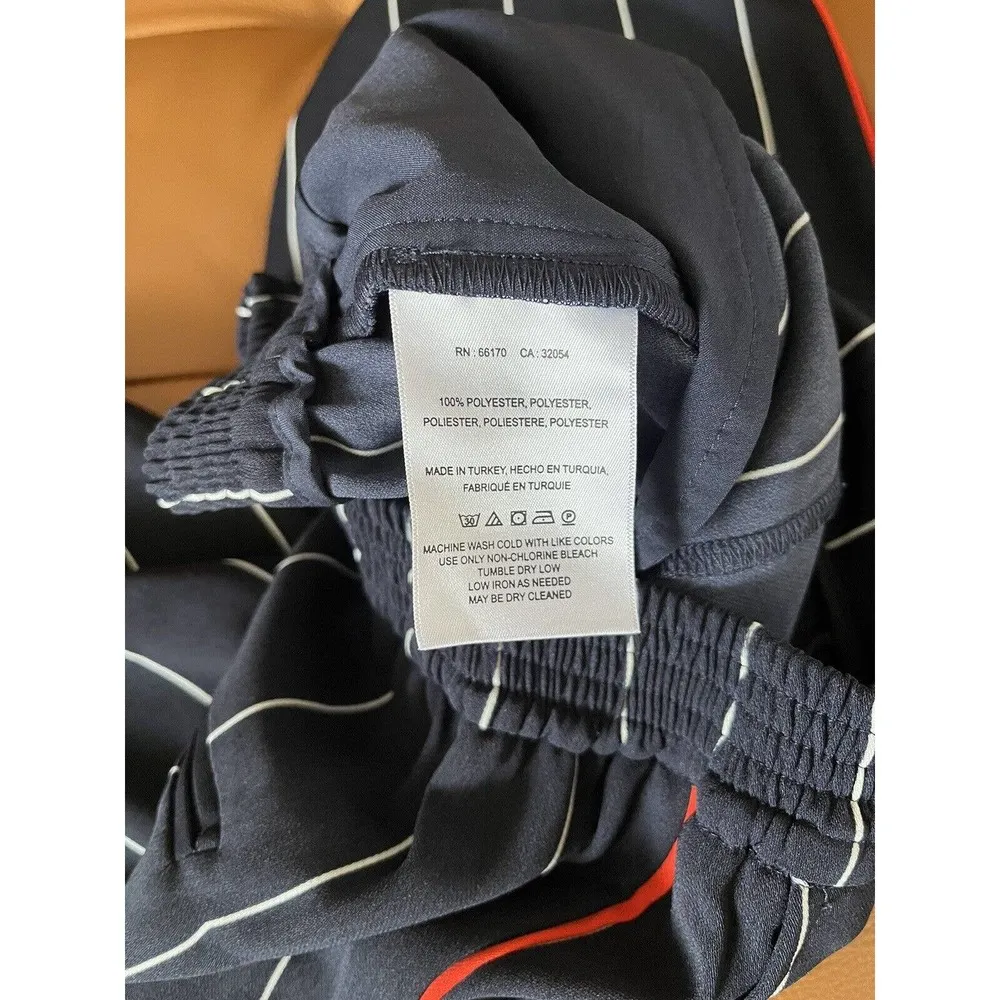 ETT:TWA Anthro Blue Striped Tapered Leg Pull On Womens Trouser Pants  XS - Image 8