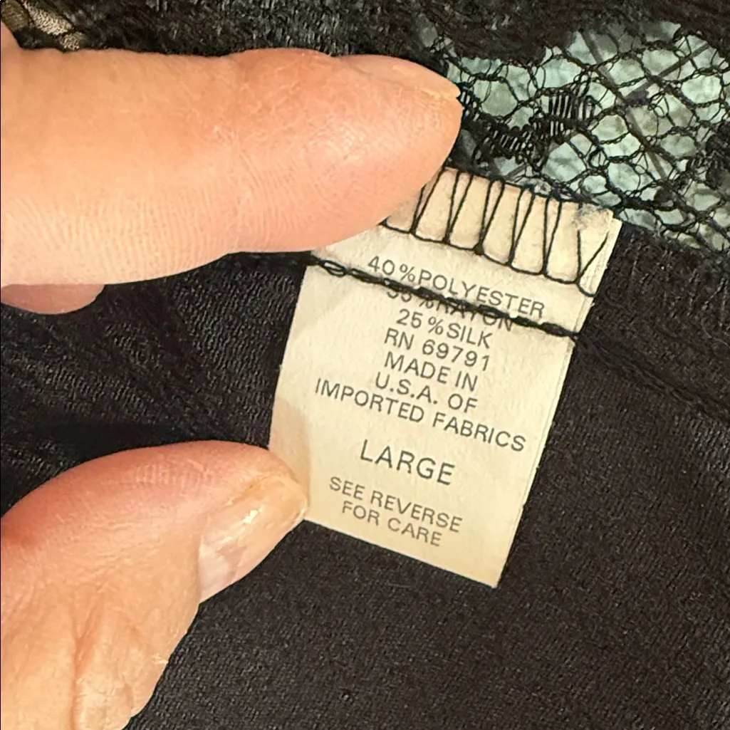 Violet Kay Mixed patchwork Floral Kimono with Black Lace Size L - Image 7