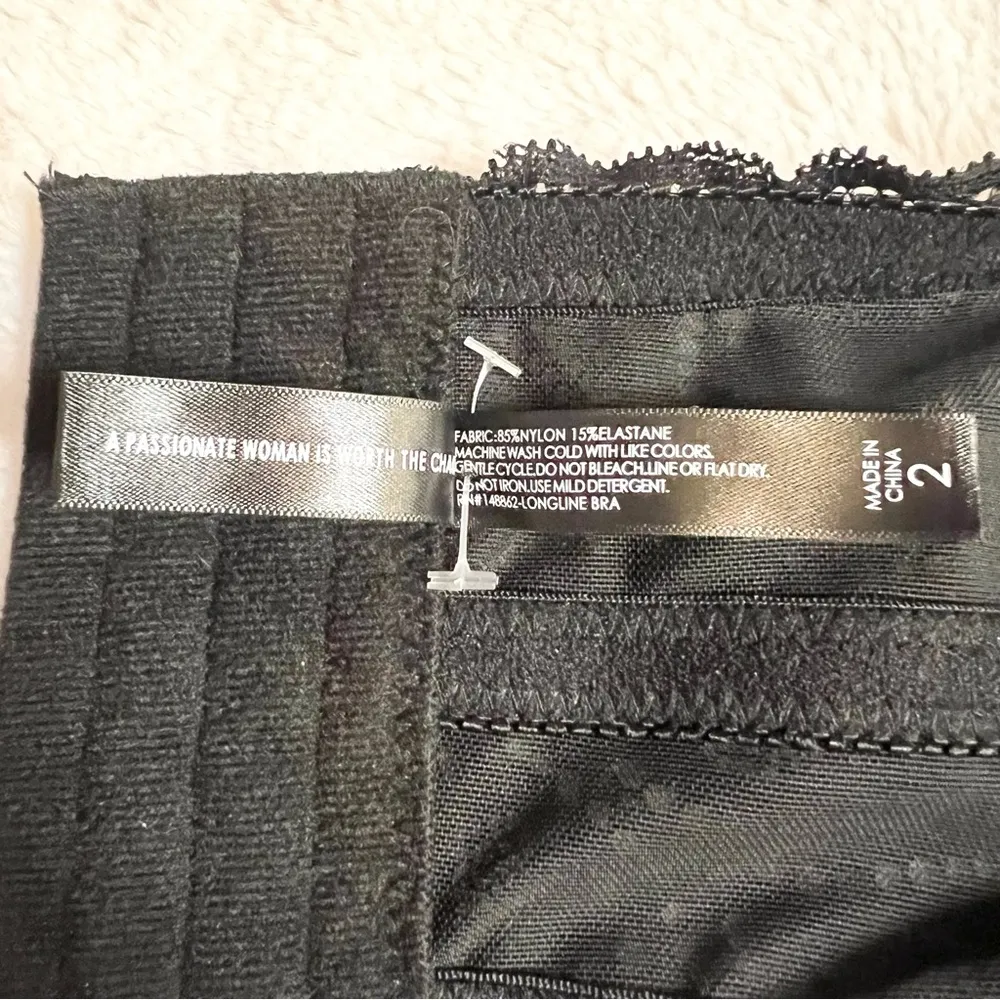 Torrid Curve Black Lace Underwire Longline Bralette Size 2X - Image 12