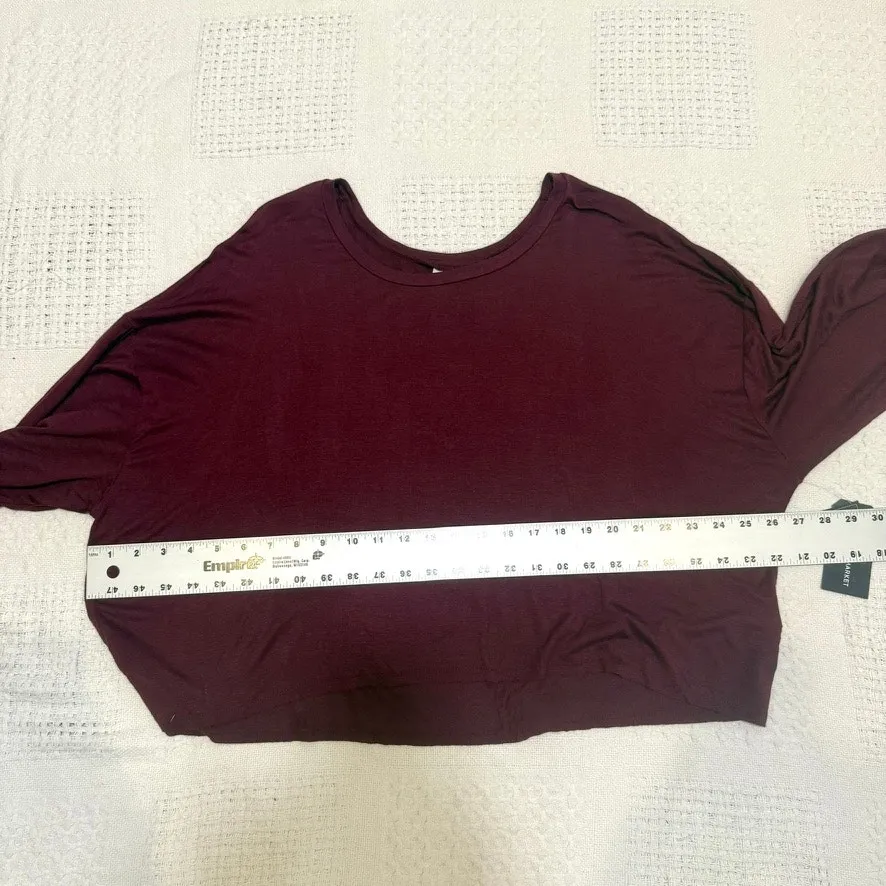 new Melrose and Market large scoop neck slouchy tee top TLS2 3138 - Image 3