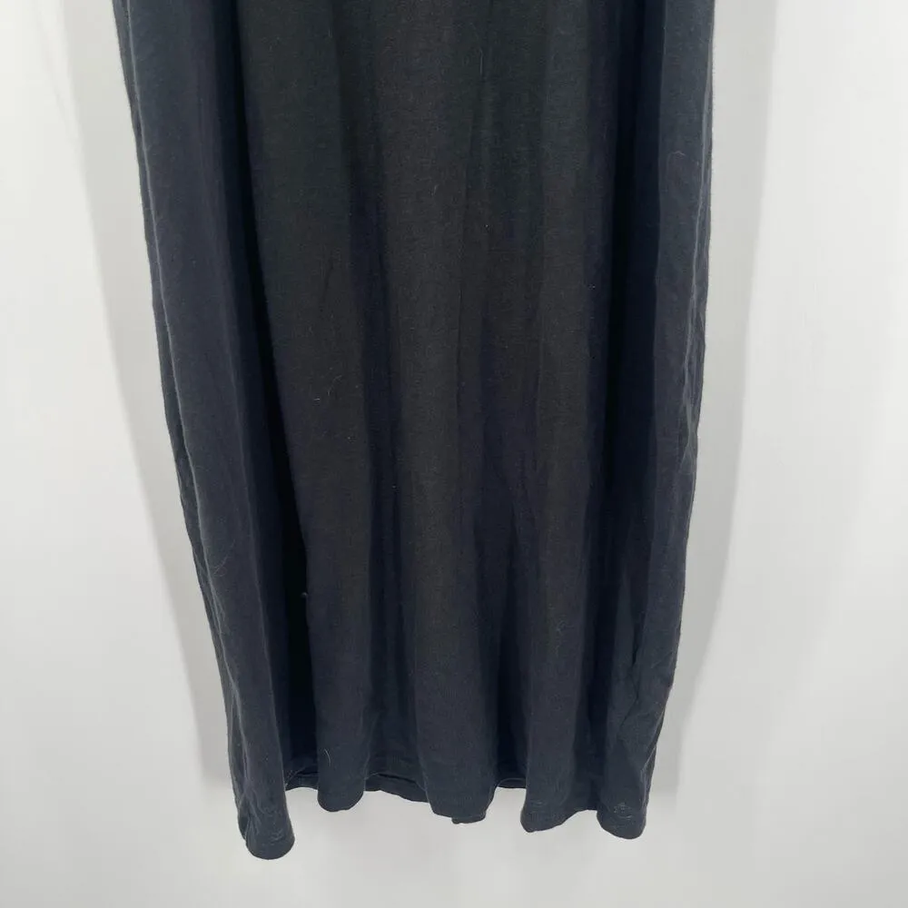 NATION LTD Dress Size Medium Elliot Ruffle Sleeve Black Pima Cotton Linen Blend - Image 11