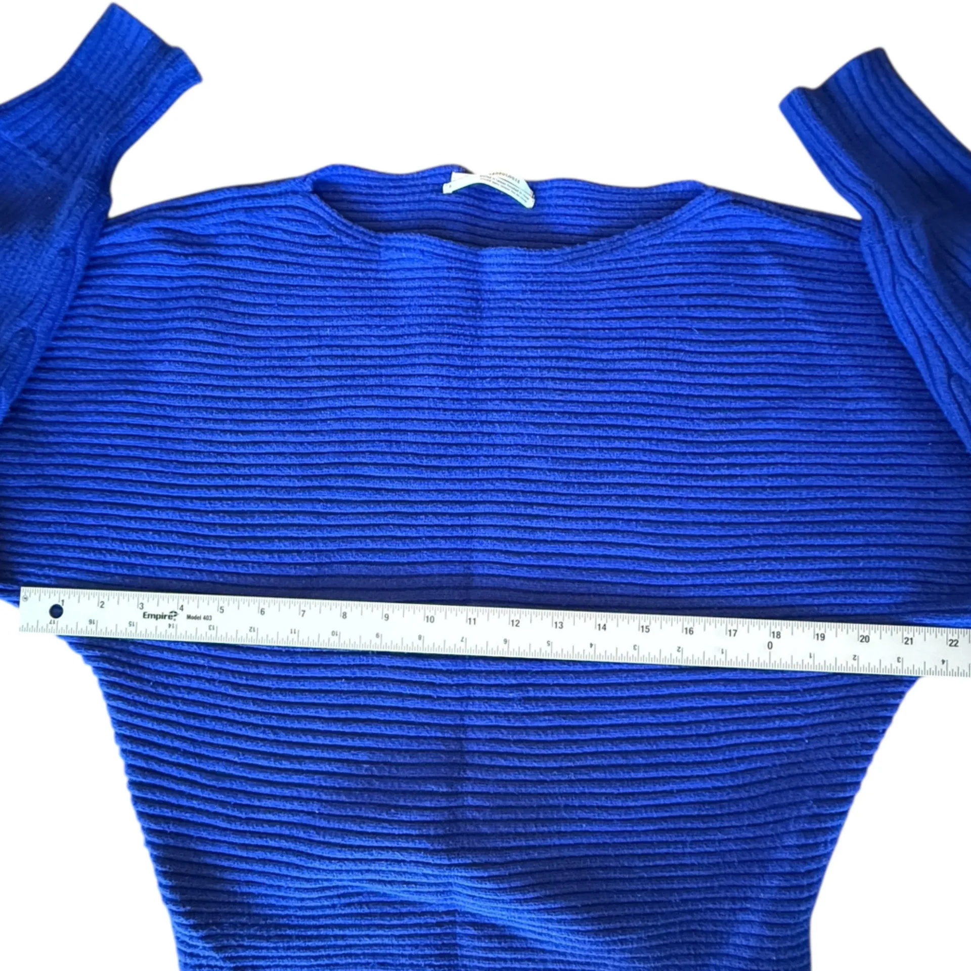 Anthropologie Ribbed Pullover Sweater in Cobalt Blue Women’s Size Small - Image 10