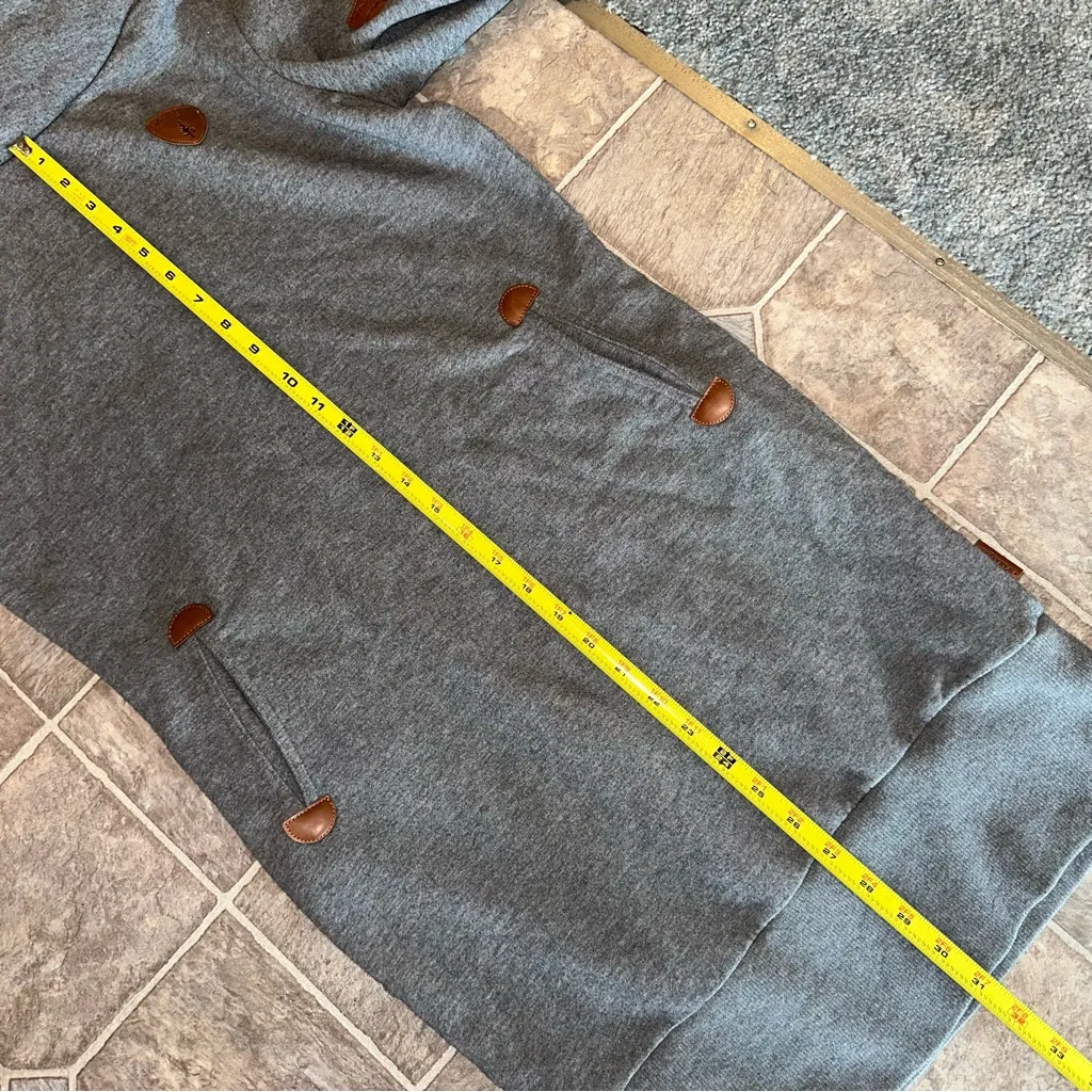 Wanakome Artemis Heather Gray Long Hoodie/Sweatshirt/Dress - Image 8