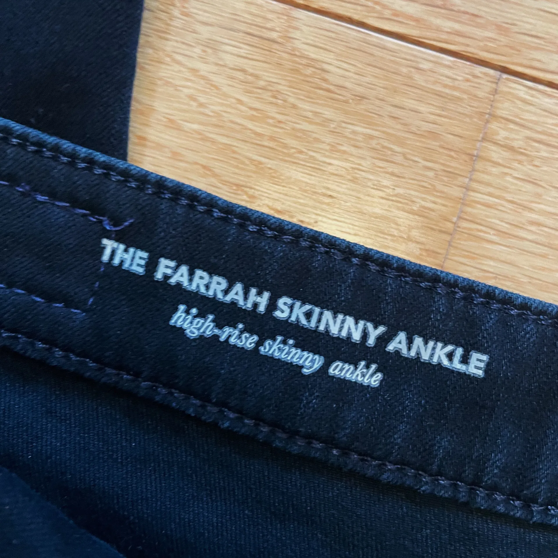 AG Farrah Skinny Ankle Black Jeans with Tassel - Image 7