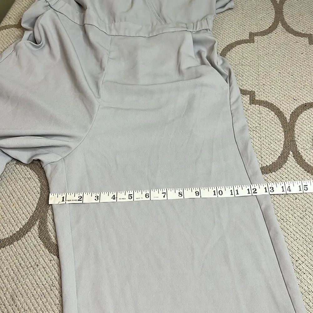 Uniqlo sleeveless faux wrap elastic waistband wide leg lightweight jumpsuit - Image 10