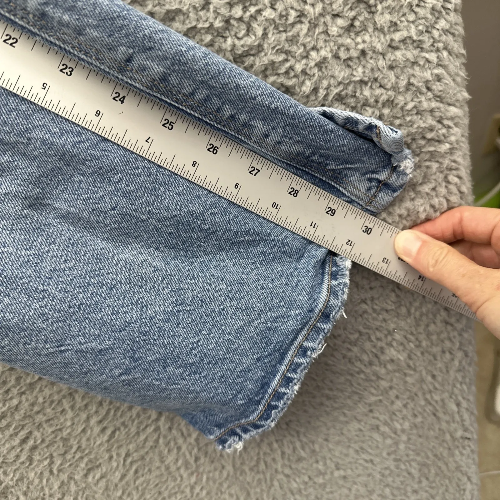 American Eagle 90s Bootcut Jeans High Rise Boho Festival Stretch Women's 6 x 30 - Image 9