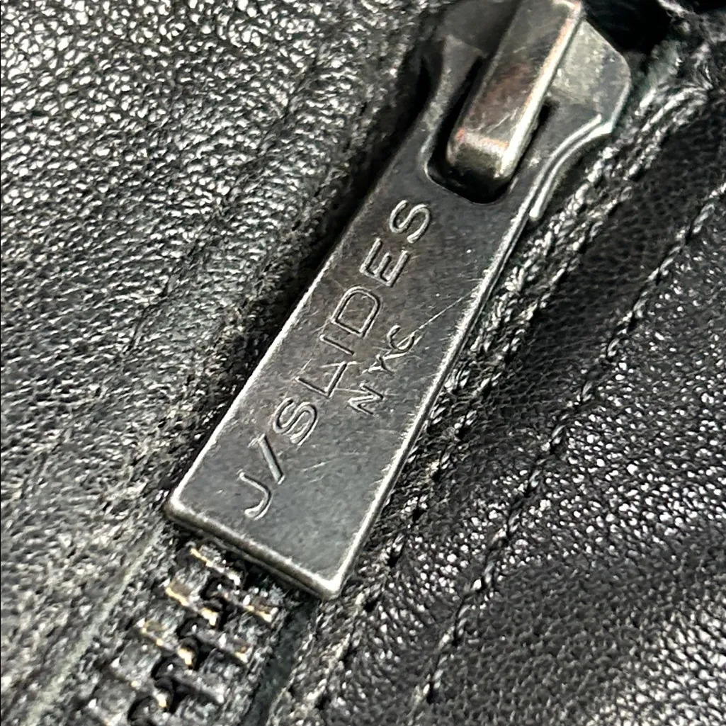 J. Slides NYC Leather “Hisele” Platform High Top Shoes 8 Black - Image 4