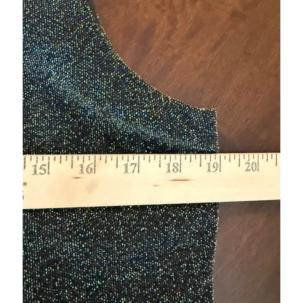 Vintage Ursula of Switzerland Womens Black Metallic Long Maxi Dress Jacket Party Size M - Image 8