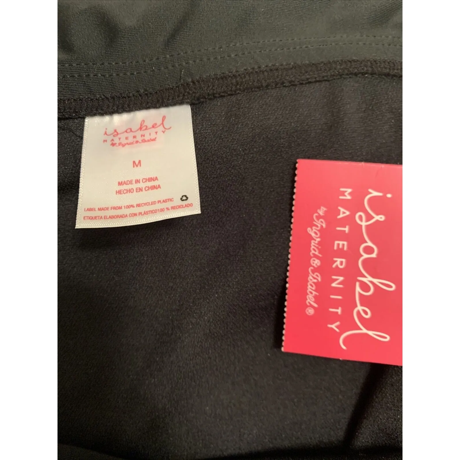 Maternity Foldover Swim Brief Isabel Maternity by Ingrid & Isabel Black Sz M Size M - Image 3