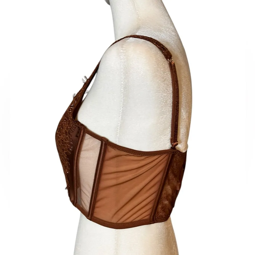 Vs brown gold corset size m new - Image 3