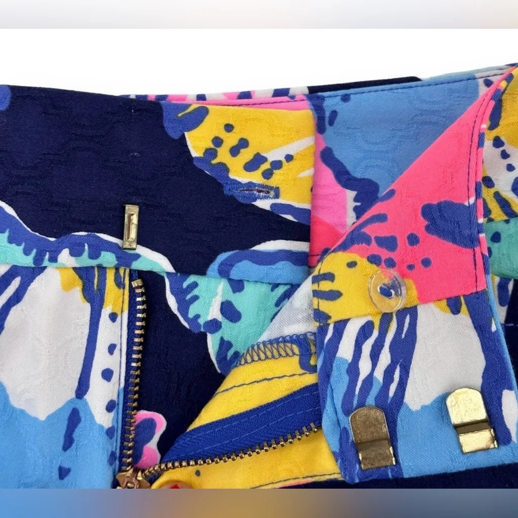 Lilly Pulitzer Women’s Ellie Pop Up‎ Big Flirt Textured 4” Shorts Size 10 Spring - Image 6