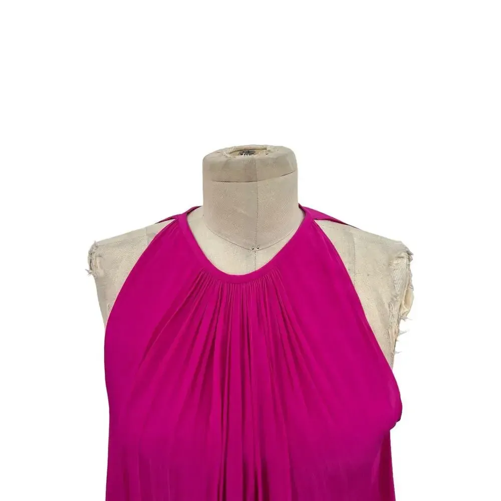 Ramy Brook Paris Sleeveless Dress in‎ Wild Rose Hibiscus Pink Size Medium - Image 4