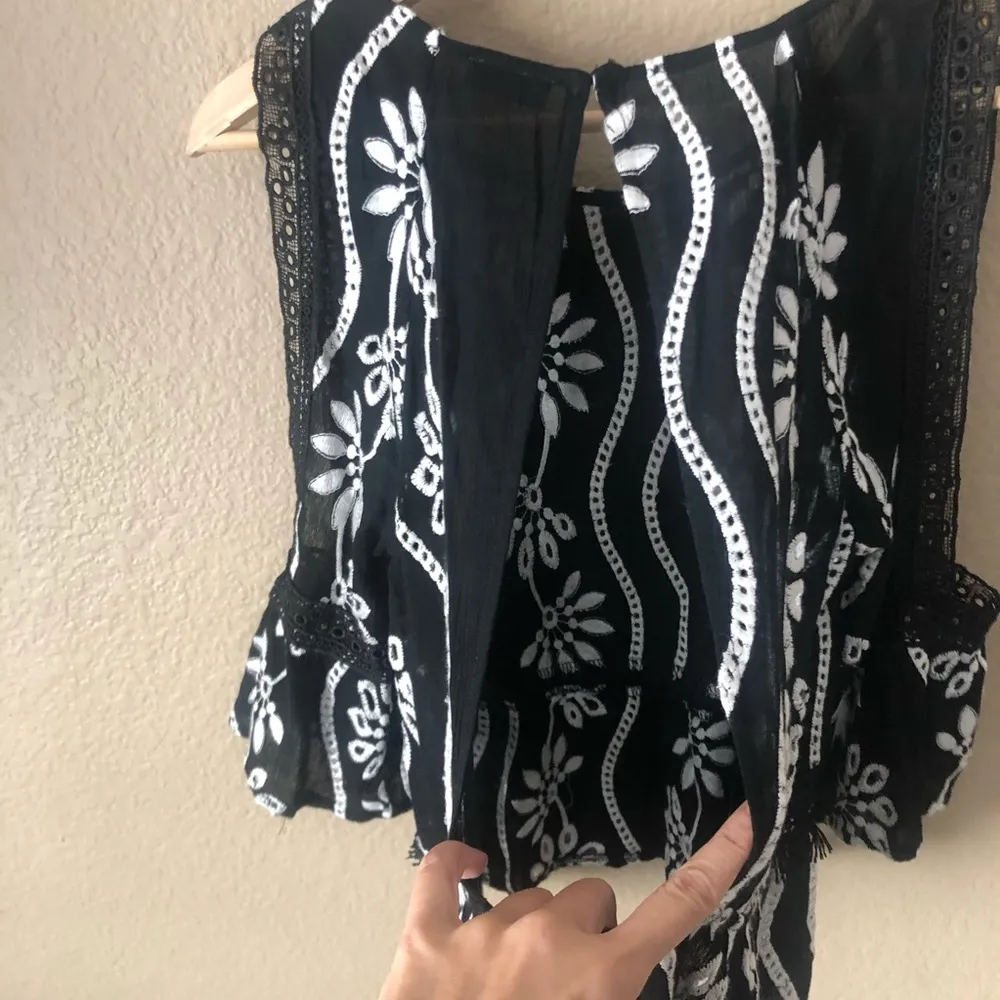 Abbeline cold shoulder embroidered open back top - Image 84