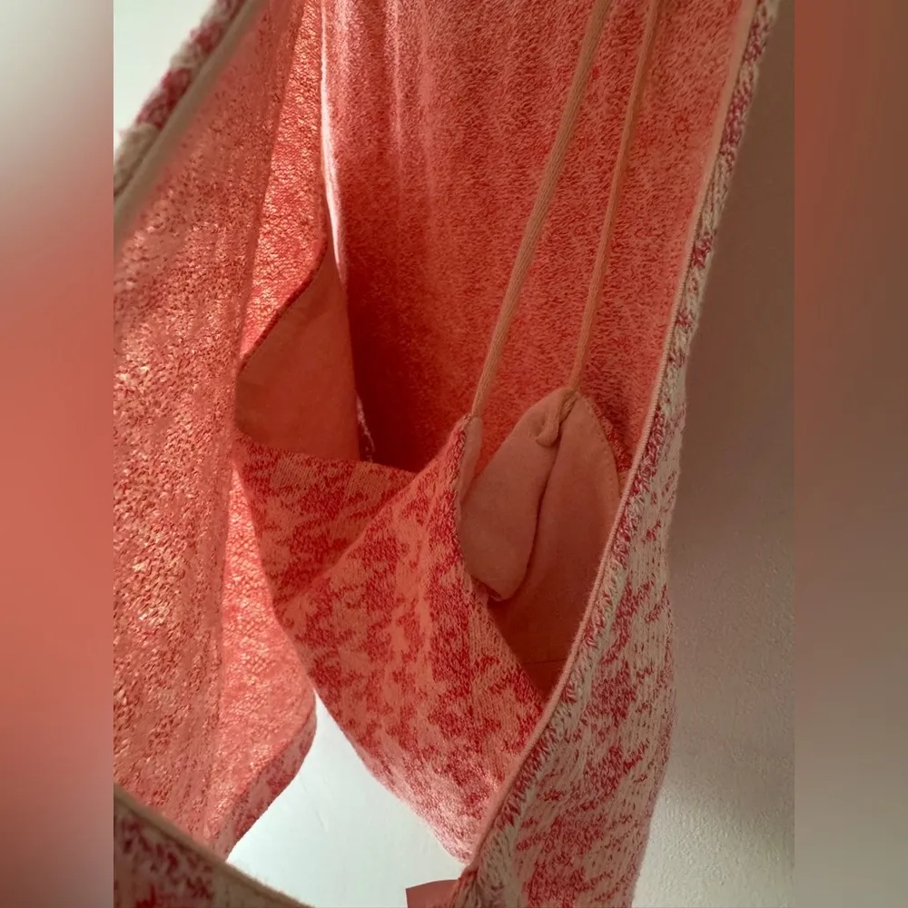 Zara Pink Houndstooth Retro Knit Halter Crop Top with Bralette - Image 8