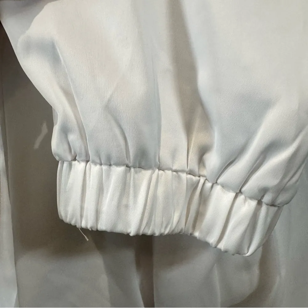 white satin star struck joggers size small NWT - Image 5