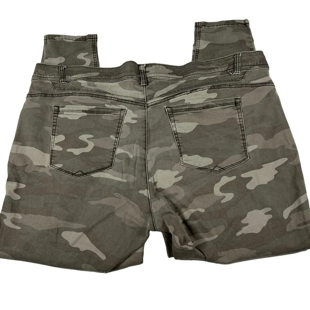 Democracy “Ab” solution Tummy Control Camouflage Jeans Zip Pockets Size 22W - Image 3