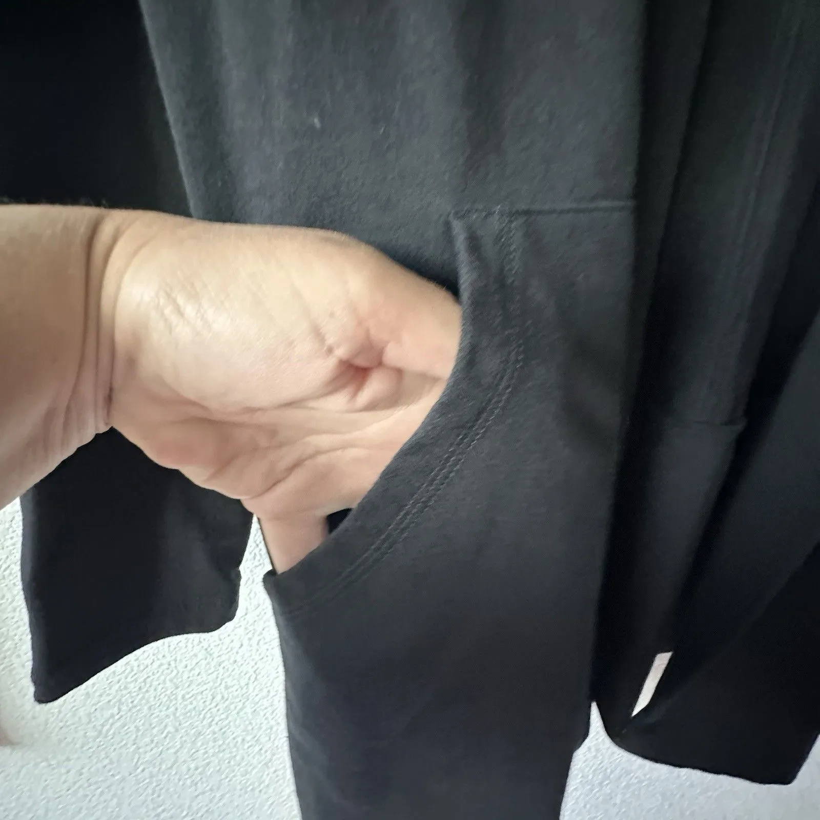 Xersion Jacket Relaxed Black Cotton Blend Collar Pockets Women's Size Medium - Image 4