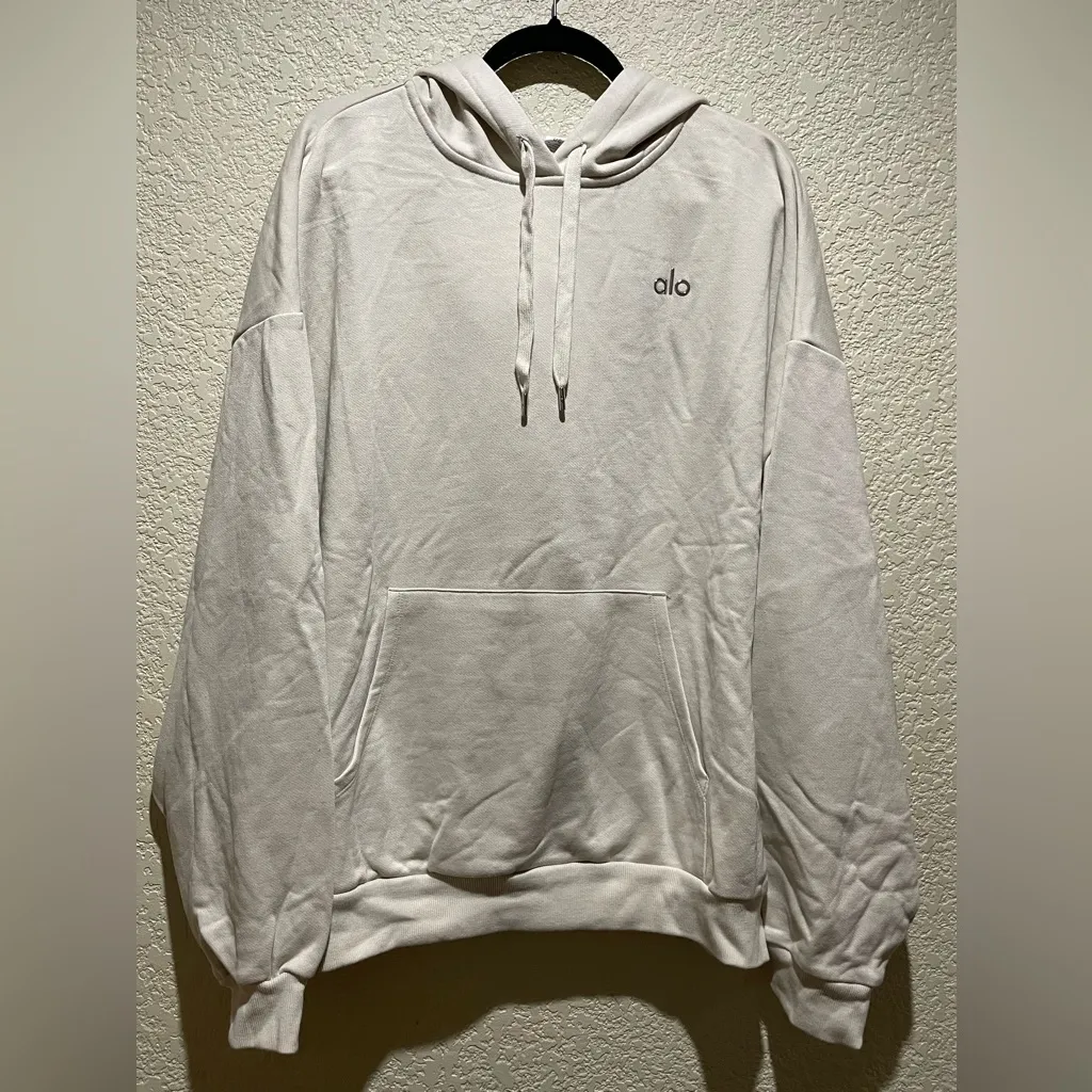 Alo Yoga NWOT Accolade Hoodie Sweatshirt Bone Color Size L - Image 3