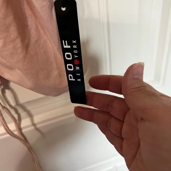 Poof New York Womens‎ Crop Tank Rose Smoke M/L Spaghetti Strap Pink Size M - Image 3