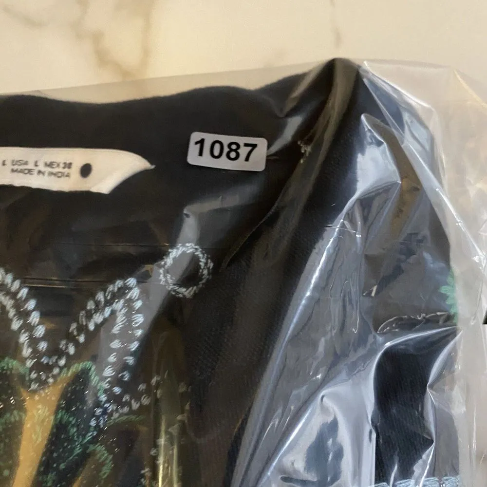 Zara‎ Women's NWT Embroidered Blouse Top Jacket Size: L - Image 10