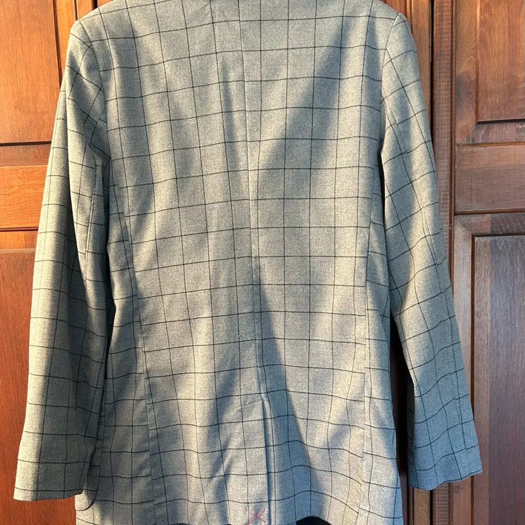 a new day Gray Plaid Blazer size Medium - Image 2