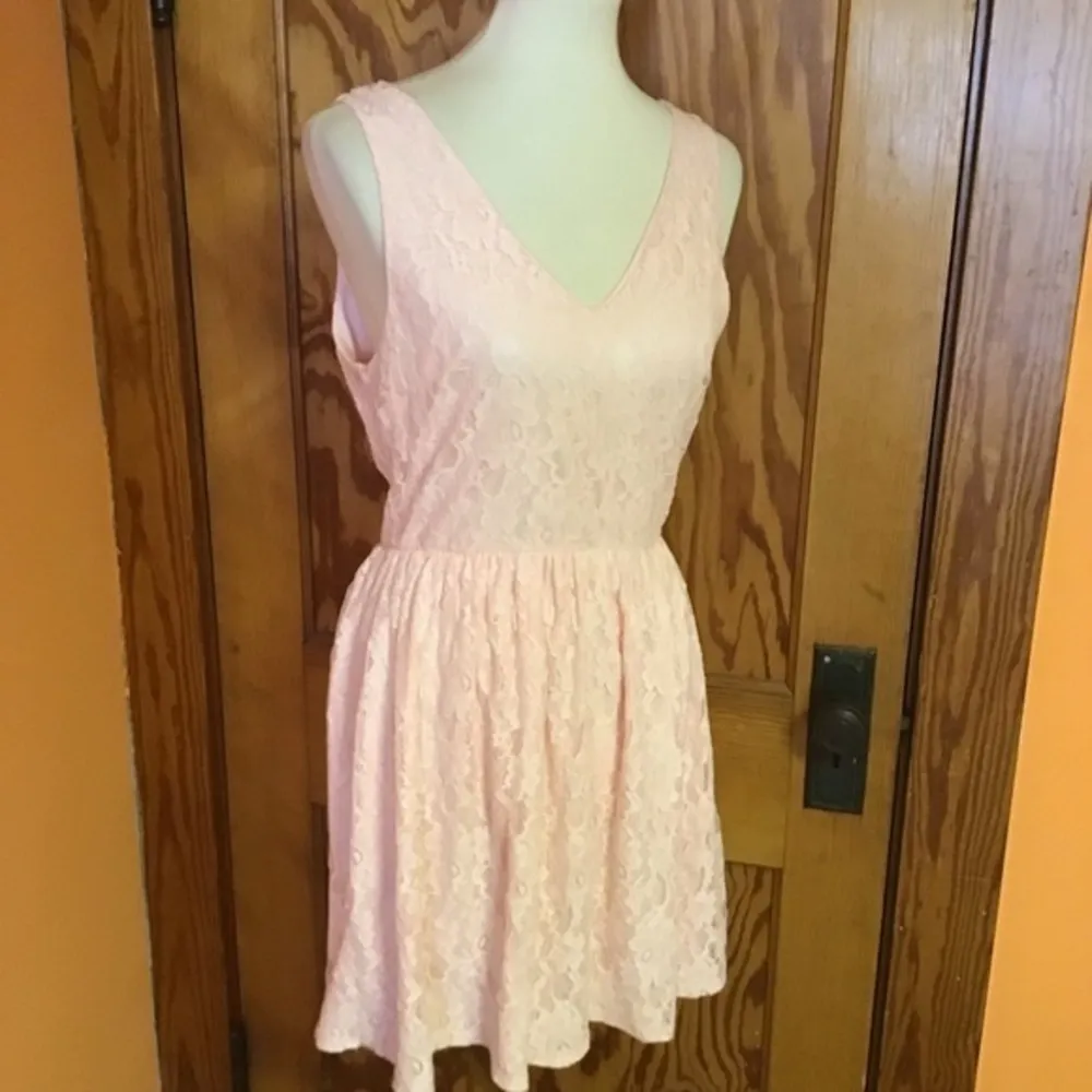 Dainty Hooligan feminine Pink lace fit n flare dress - Image 4