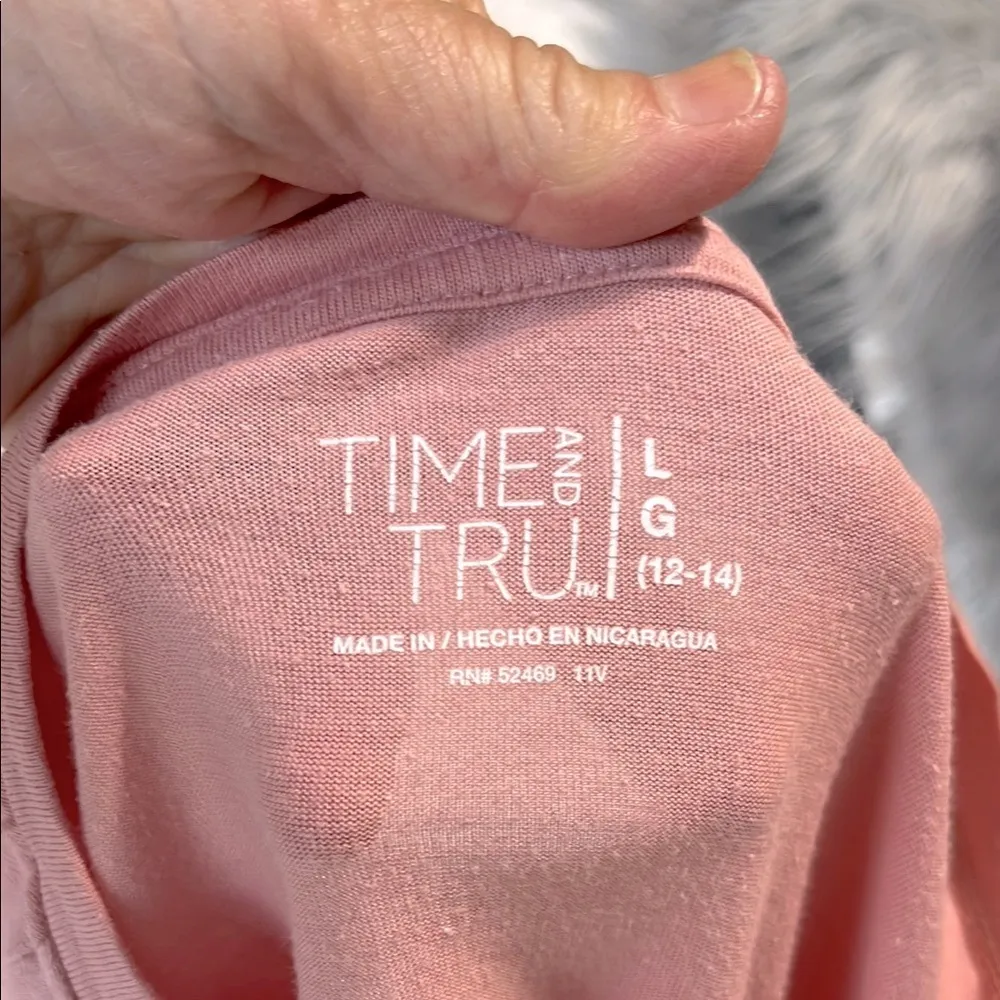 Rose Pink Solid Long Sleeve Lightweight Size L - Image 5