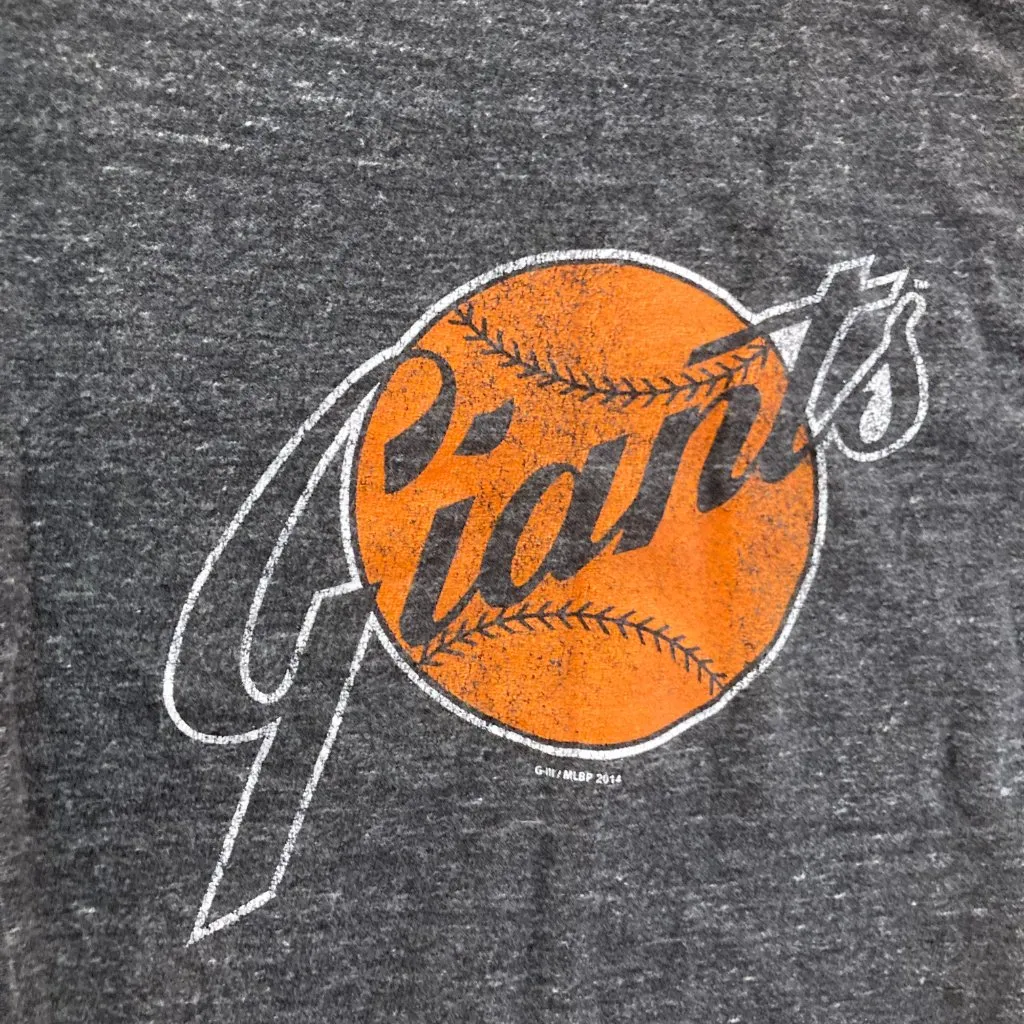 San Francisco Giants T Shirt Womens Medium Dark Gray Touch By Alyssa Milano - Image 2