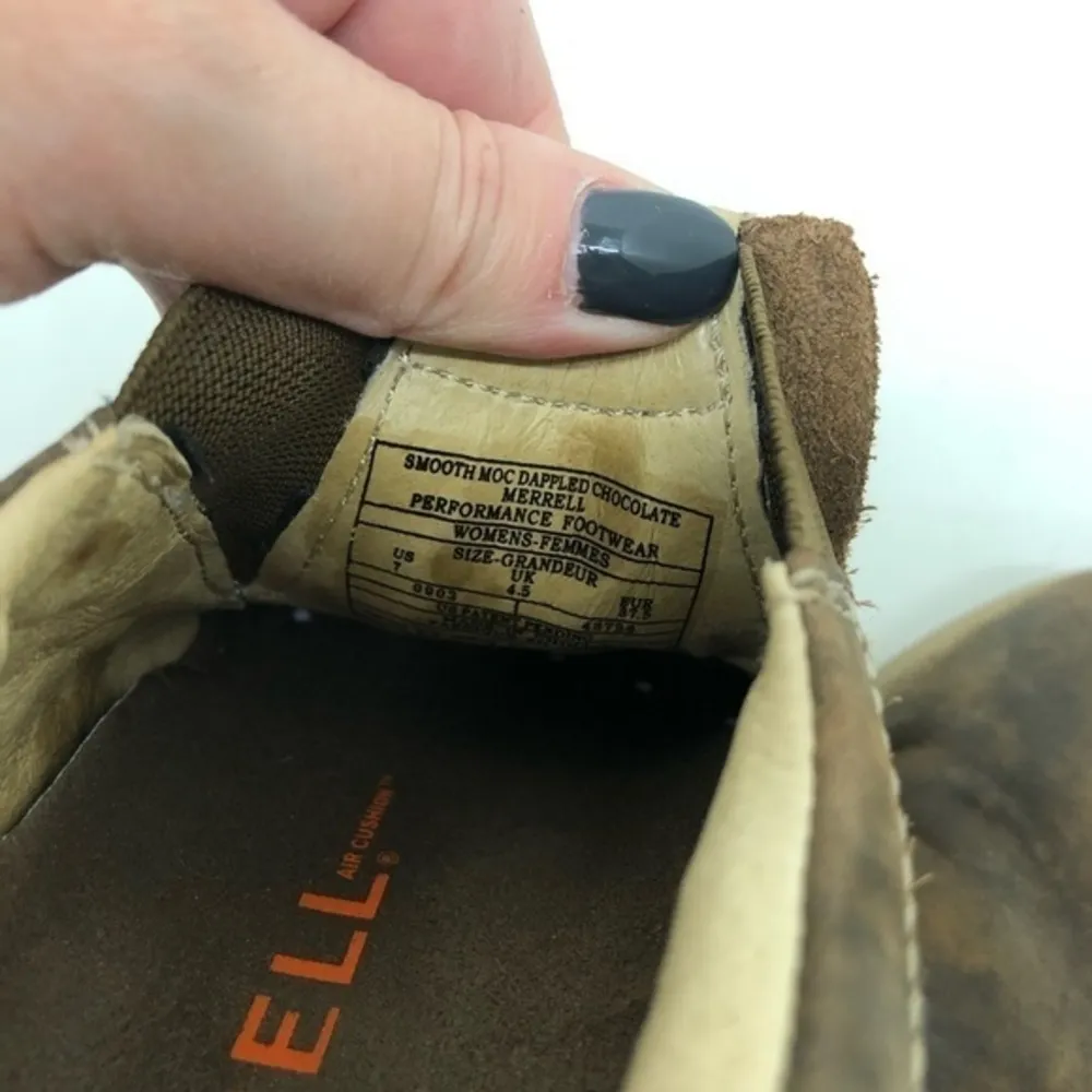 Merrell smooth moc dappled chocolate slip on shoe - Image 4