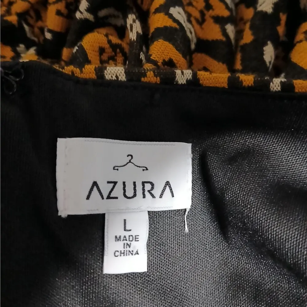 Azura Women's Dress Size Large Brown Floral Boho Cottage Peasant Babydoll - Image 7